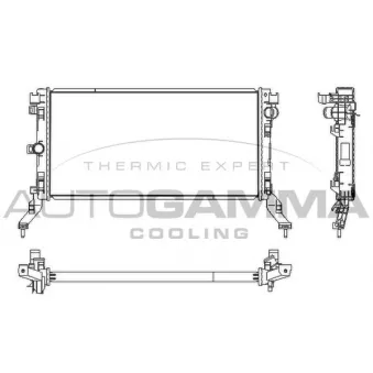 Radiateur, refroidissement du moteur AUTOGAMMA 107536