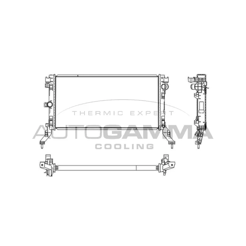 Radiateur, refroidissement du moteur AUTOGAMMA 107536