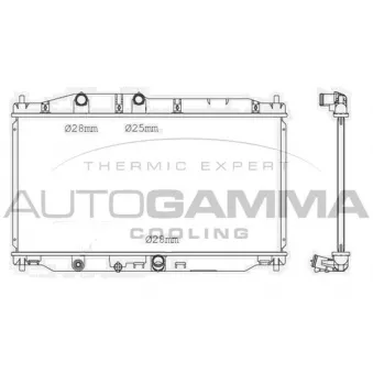 Radiateur, refroidissement du moteur AUTOGAMMA 107544