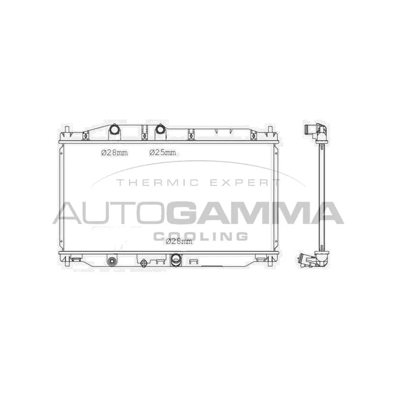 Radiateur, refroidissement du moteur AUTOGAMMA 107544
