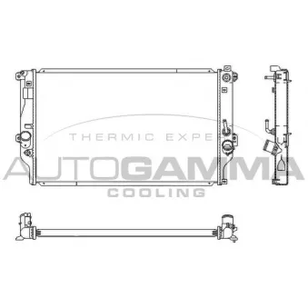 Radiateur, refroidissement du moteur AUTOGAMMA 107569