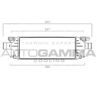 Intercooler, échangeur AUTOGAMMA 107571