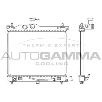 Radiateur, refroidissement du moteur AUTOGAMMA 107579