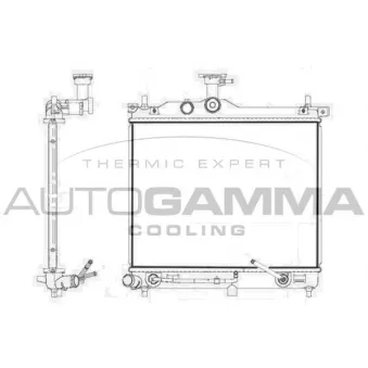 Radiateur, refroidissement du moteur AUTOGAMMA 107580