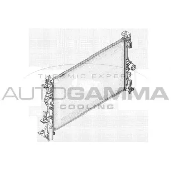 Radiateur, refroidissement du moteur AUTOGAMMA 107594