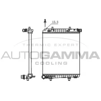 Radiateur, refroidissement du moteur AUTOGAMMA 107620