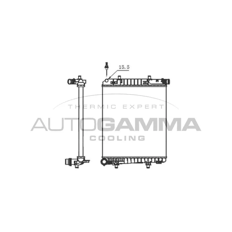 Radiateur, refroidissement du moteur AUTOGAMMA 107620