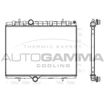 Radiateur, refroidissement du moteur AUTOGAMMA 107623