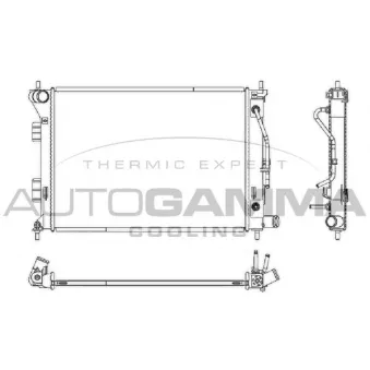 Radiateur, refroidissement du moteur AUTOGAMMA 107638