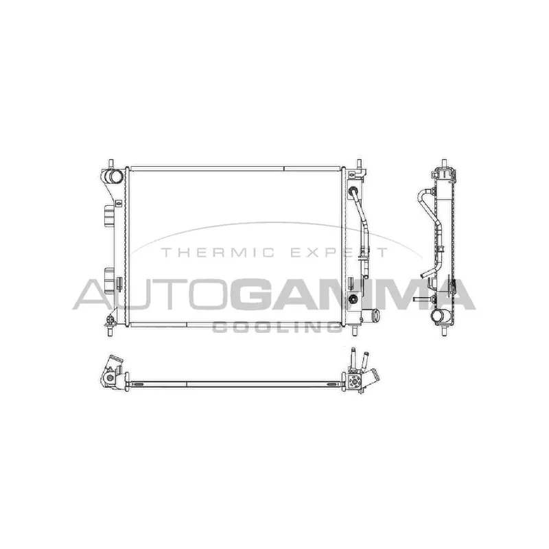 Radiateur, refroidissement du moteur AUTOGAMMA 107638