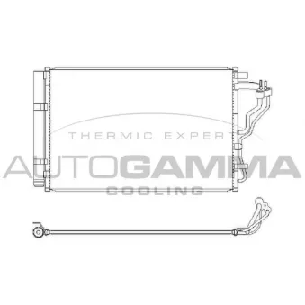 Condenseur, climatisation AUTOGAMMA 107643