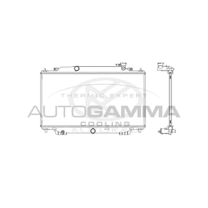 Radiateur, refroidissement du moteur AUTOGAMMA 107646