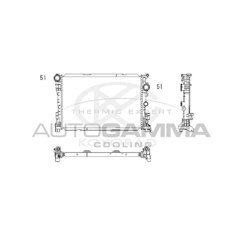 Radiateur, refroidissement du moteur AUTOGAMMA 107648