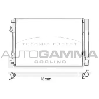 Condenseur, climatisation AUTOGAMMA 107658