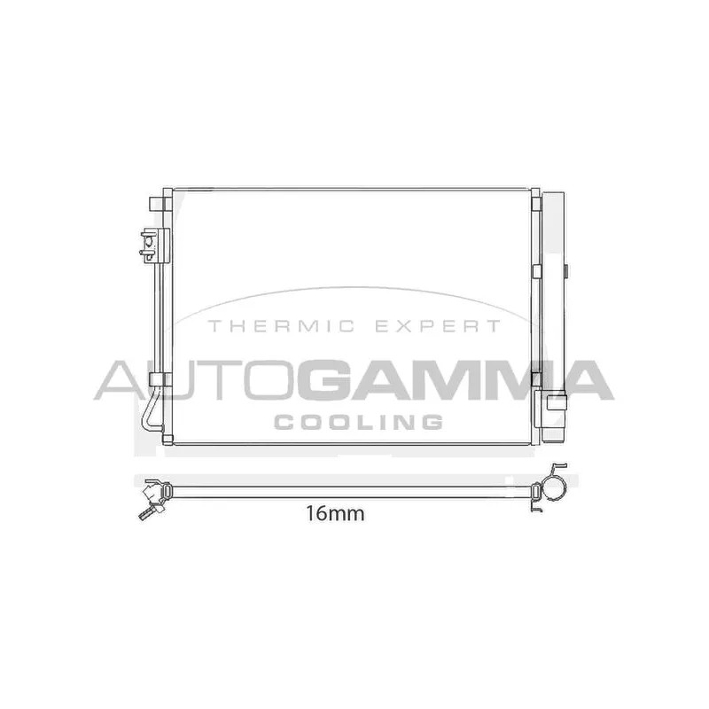 Condenseur, climatisation AUTOGAMMA 107658
