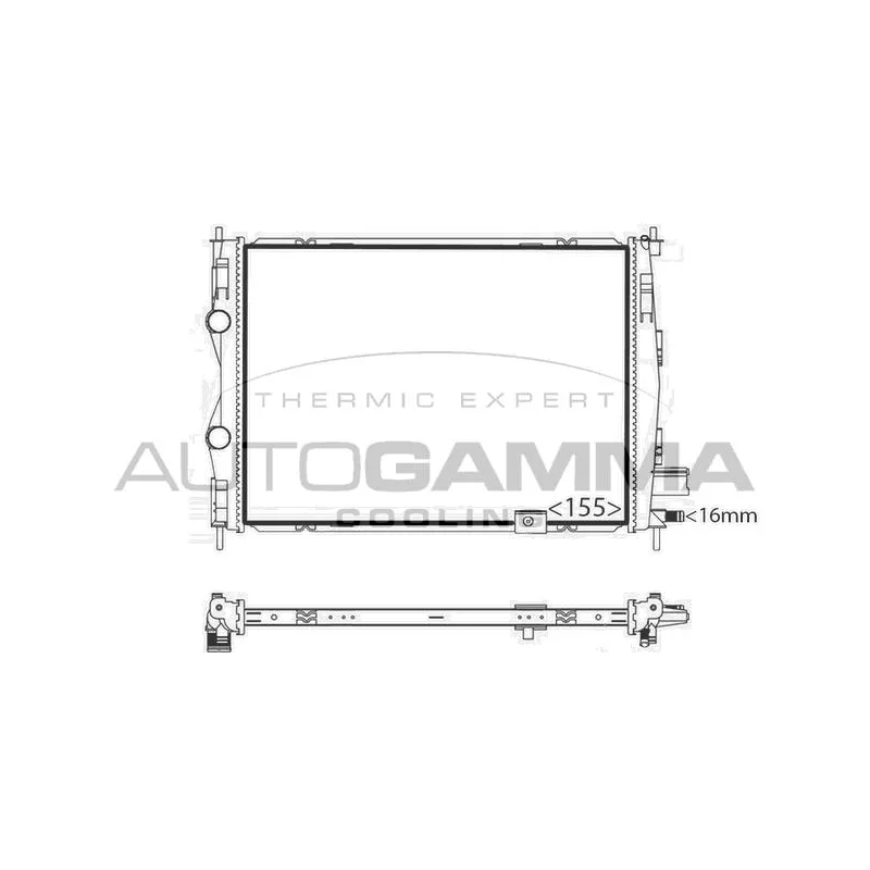 Radiateur, refroidissement du moteur AUTOGAMMA 107672