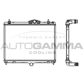 Radiateur, refroidissement du moteur AUTOGAMMA 107674
