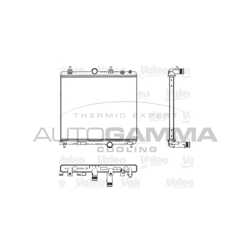 Radiateur, refroidissement du moteur AUTOGAMMA 107684