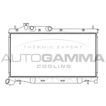 Radiateur, refroidissement du moteur AUTOGAMMA 107719