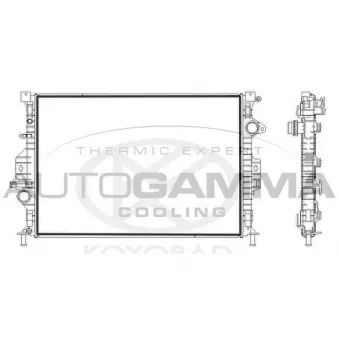 Radiateur, refroidissement du moteur AUTOGAMMA 107731