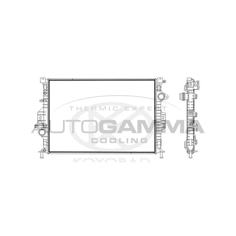 Radiateur, refroidissement du moteur AUTOGAMMA 107731