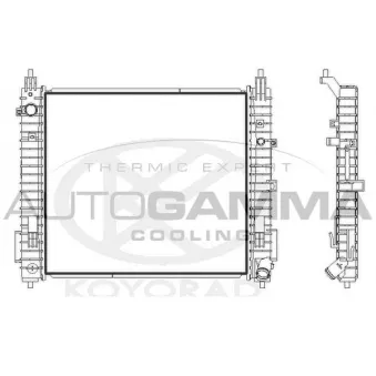 Radiateur, refroidissement du moteur AUTOGAMMA 107746