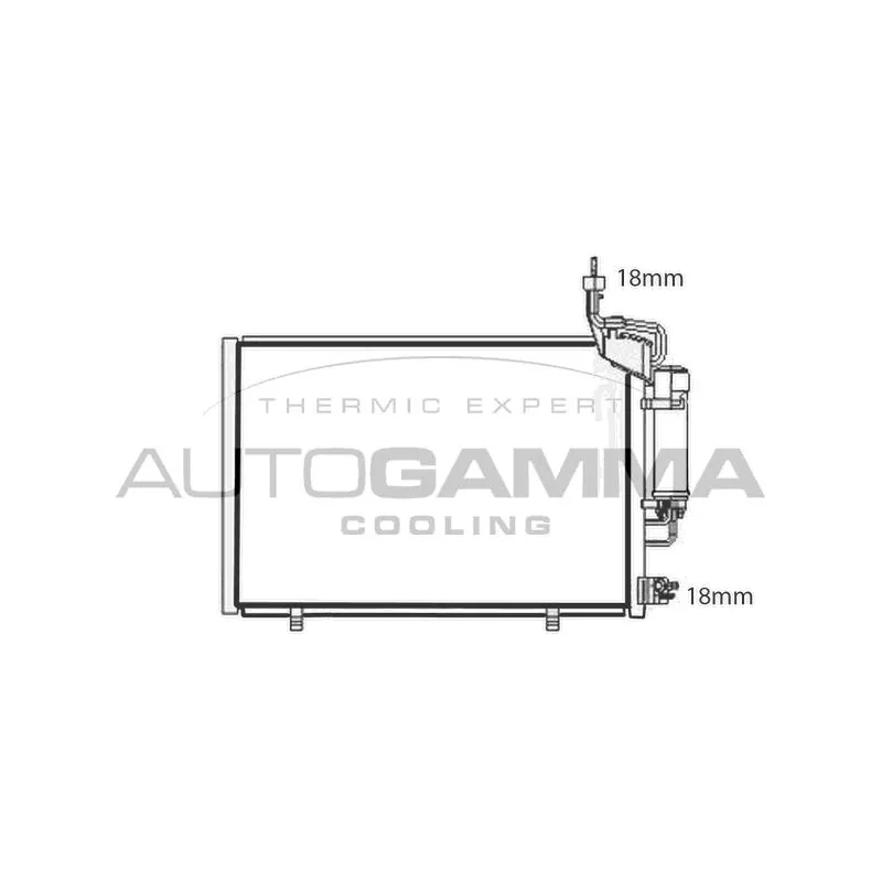 Condenseur, climatisation AUTOGAMMA 107774