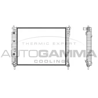 Radiateur, refroidissement du moteur AUTOGAMMA 107779