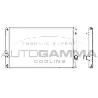 Radiateur, refroidissement du moteur AUTOGAMMA 107793