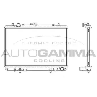 Radiateur, refroidissement du moteur AUTOGAMMA 107794