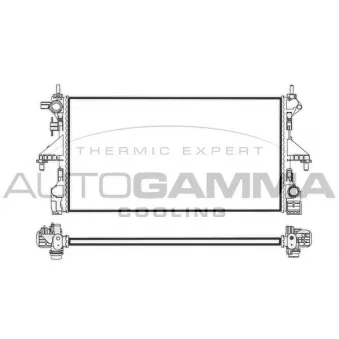 Radiateur, refroidissement du moteur AUTOGAMMA 107799