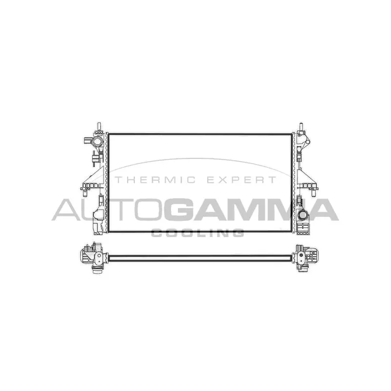 Radiateur, refroidissement du moteur AUTOGAMMA 107799