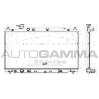Radiateur, refroidissement du moteur AUTOGAMMA 107809