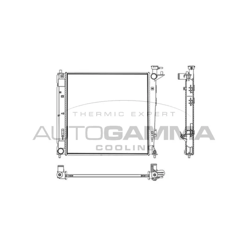 Radiateur, refroidissement du moteur AUTOGAMMA 107832
