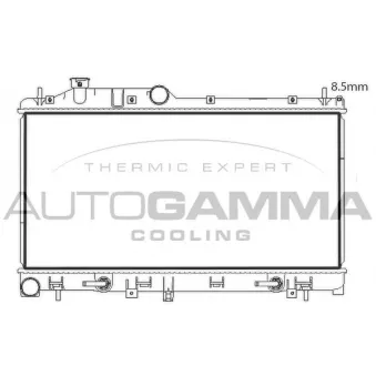 Radiateur, refroidissement du moteur AUTOGAMMA 107837
