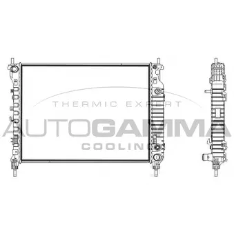 Radiateur, refroidissement du moteur AUTOGAMMA 107839