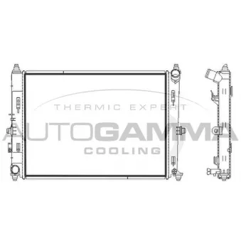 Radiateur, refroidissement du moteur AUTOGAMMA 107841