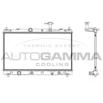 Radiateur, refroidissement du moteur AUTOGAMMA 107847