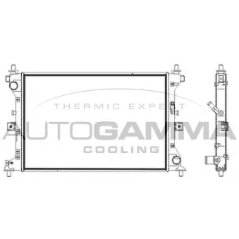 Radiateur, refroidissement du moteur AUTOGAMMA 107849