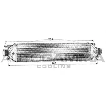 Intercooler, échangeur AUTOGAMMA 107859