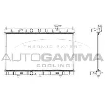 Radiateur, refroidissement du moteur AUTOGAMMA 107884