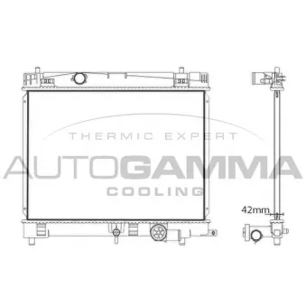 Radiateur, refroidissement du moteur AUTOGAMMA 107888