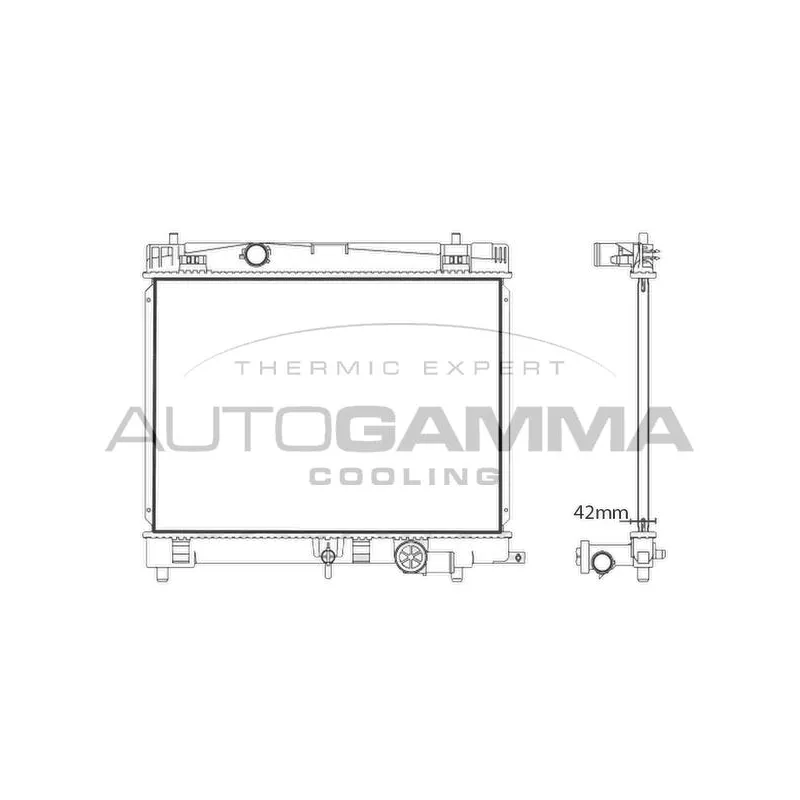Radiateur, refroidissement du moteur AUTOGAMMA 107888