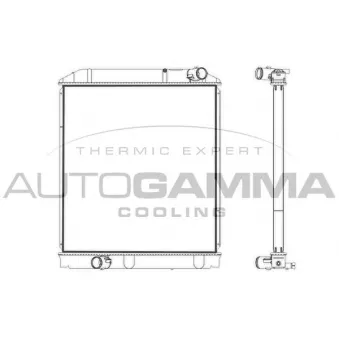 Radiateur, refroidissement du moteur AUTOGAMMA 107889