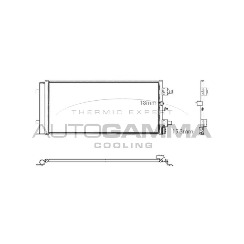 Condenseur, climatisation AUTOGAMMA 107900
