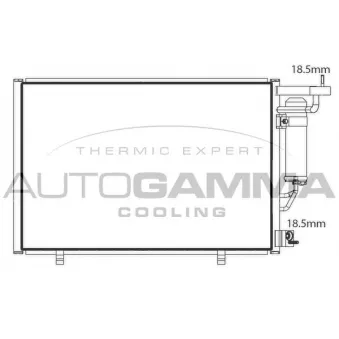 Condenseur, climatisation AUTOGAMMA 107901