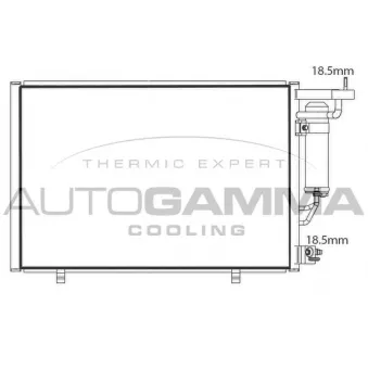 Condenseur, climatisation AUTOGAMMA 107902
