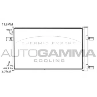 Condenseur, climatisation AUTOGAMMA 107904