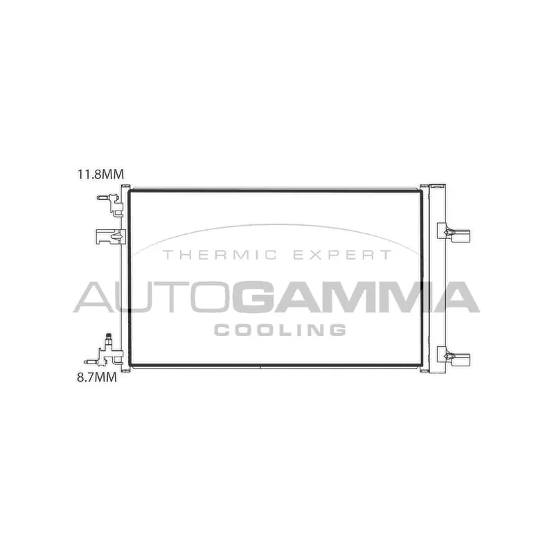Condenseur, climatisation AUTOGAMMA 107904