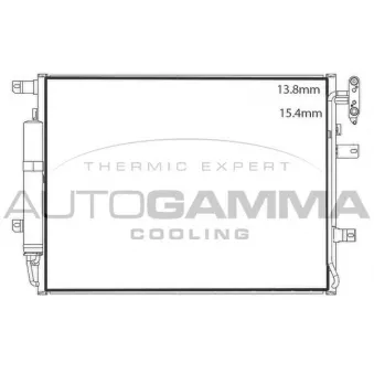 Condenseur, climatisation AUTOGAMMA 107905